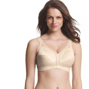 Timeless comfort women's 38c lace trimmed floral  print bra